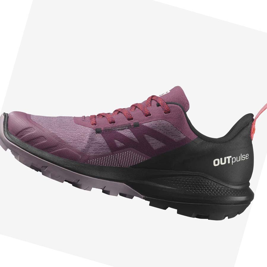 Salomon WoOUTPULSE GORE-TEX Túracipő Női Lila | HU 2787AHK